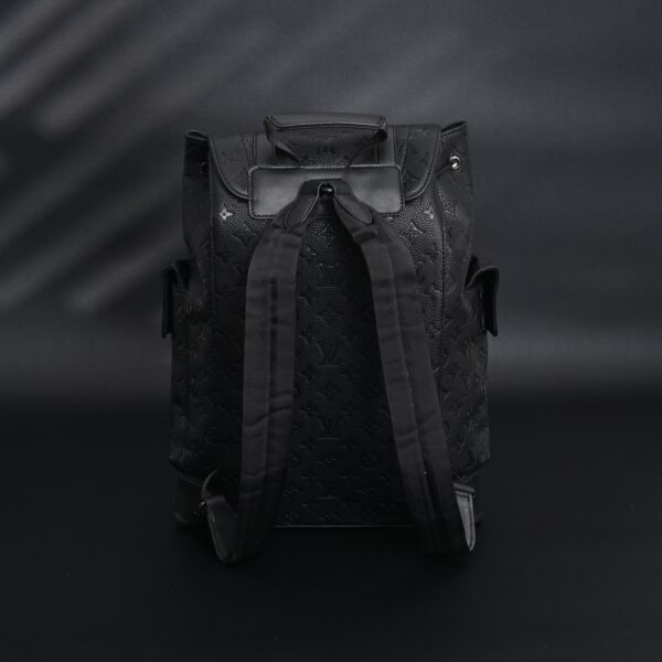 Louis Vuitton Christopher PM Backpack Monogram Shadow Black Leather