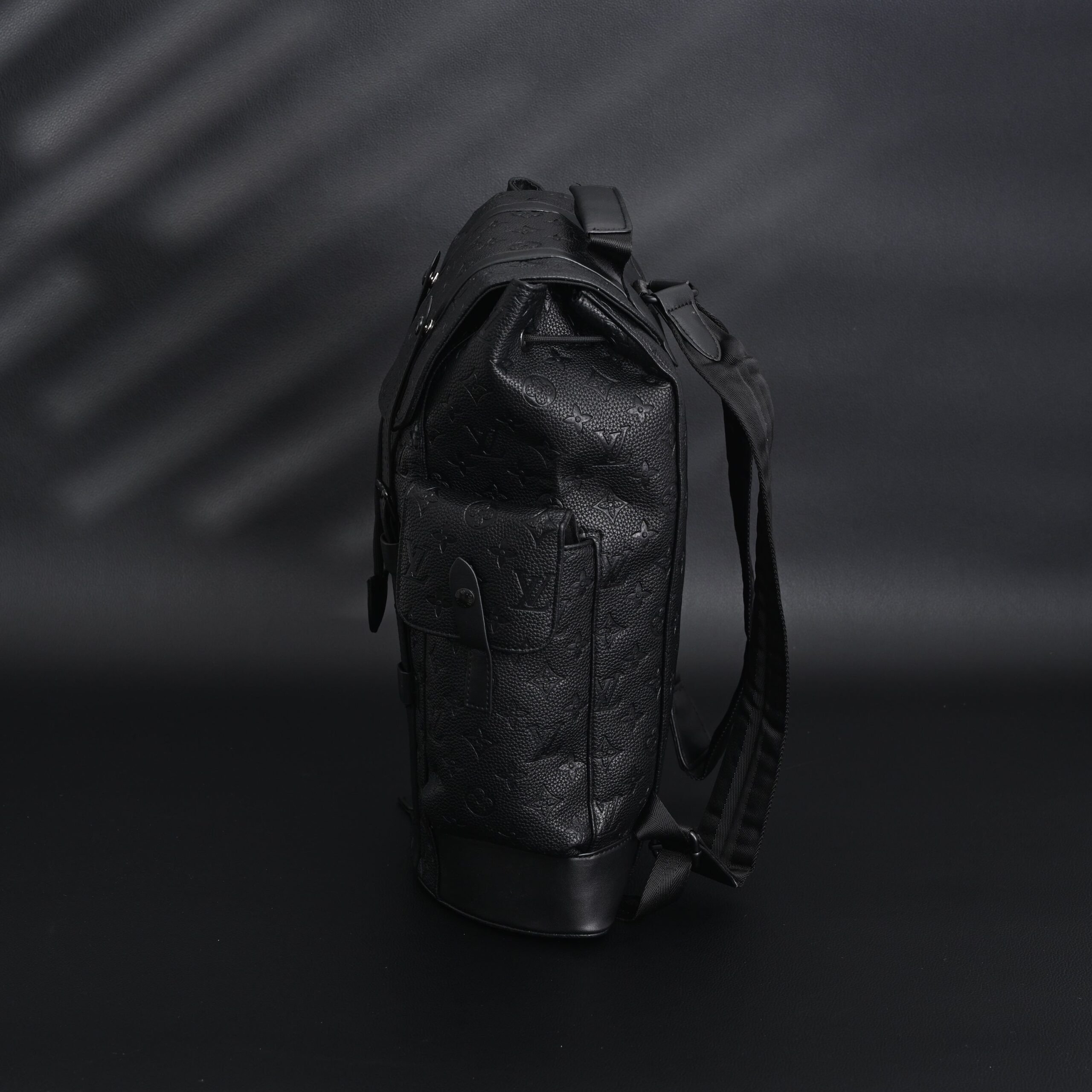 Louis Vuitton Christopher PM Backpack Monogram Shadow Black Leather - Image 5