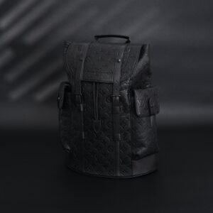 Louis Vuitton Christopher PM Backpack Monogram Shadow Black Leather - Image 6