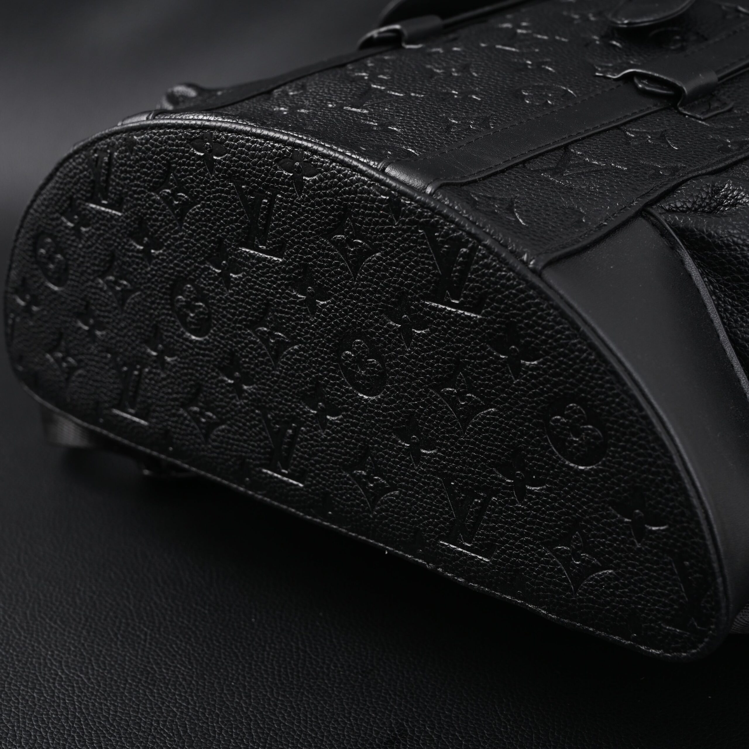 Louis Vuitton Christopher PM Backpack Monogram Shadow Black Leather - Image 7