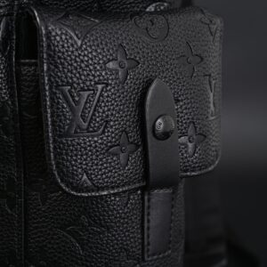 Louis Vuitton Christopher PM Backpack Monogram Shadow Black Leather - Image 10