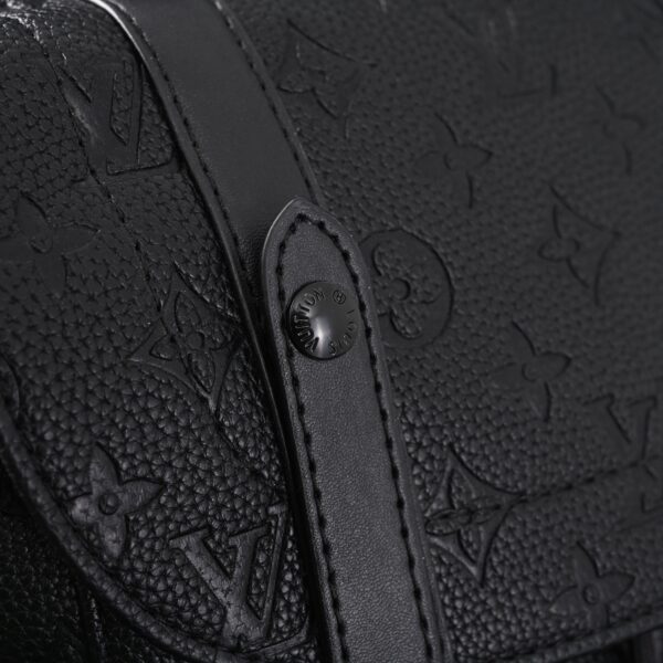 Louis Vuitton Christopher PM Backpack Monogram Shadow Black Leather