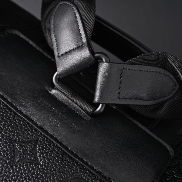 Louis Vuitton Christopher PM Backpack Monogram Shadow Black Leather
