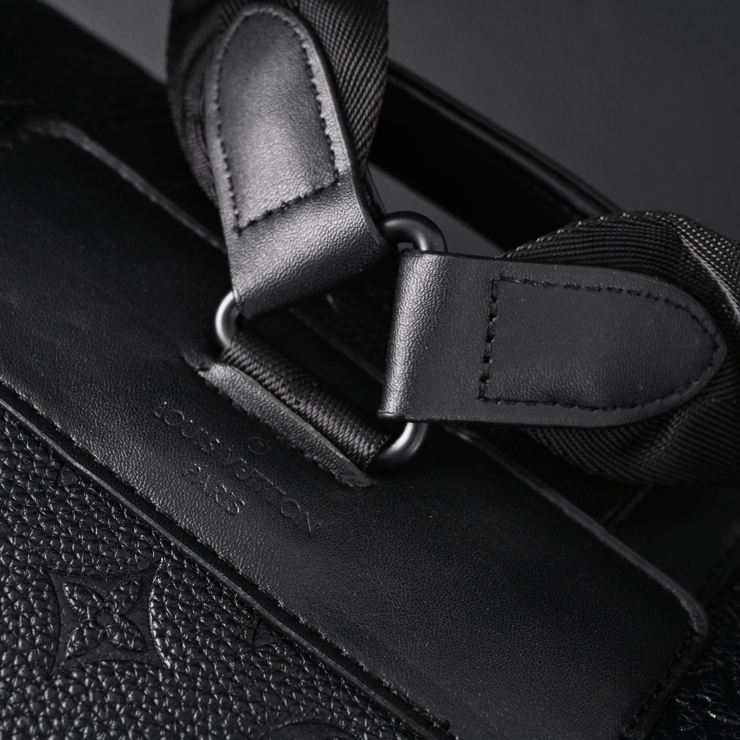 Louis Vuitton Christopher PM Backpack Monogram Shadow Black Leather - Image 12