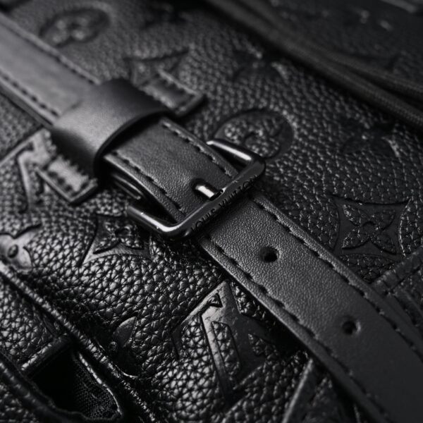 Louis Vuitton Christopher PM Backpack Monogram Shadow Black Leather