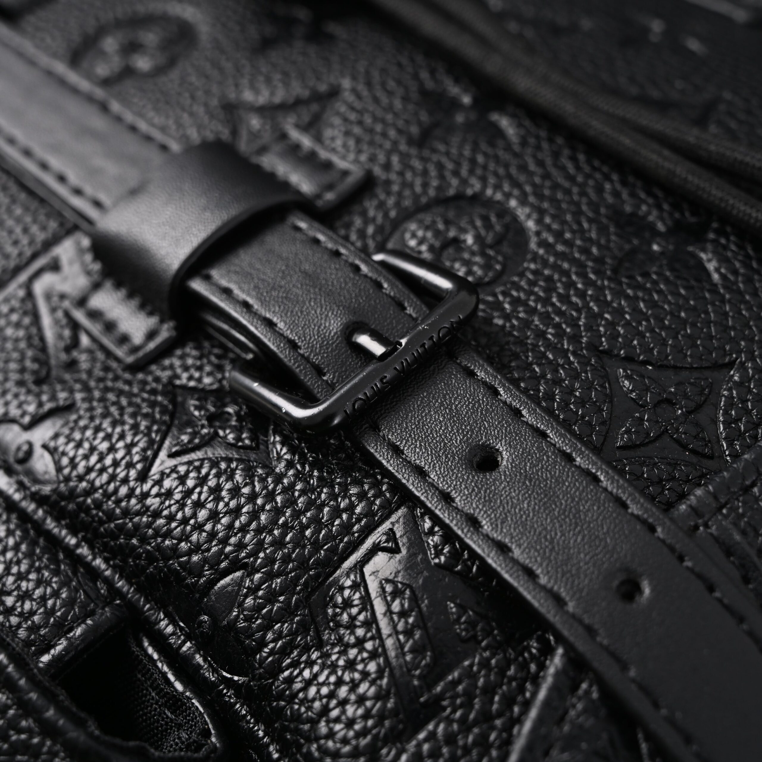 Louis Vuitton Christopher PM Backpack Monogram Shadow Black Leather - Image 16