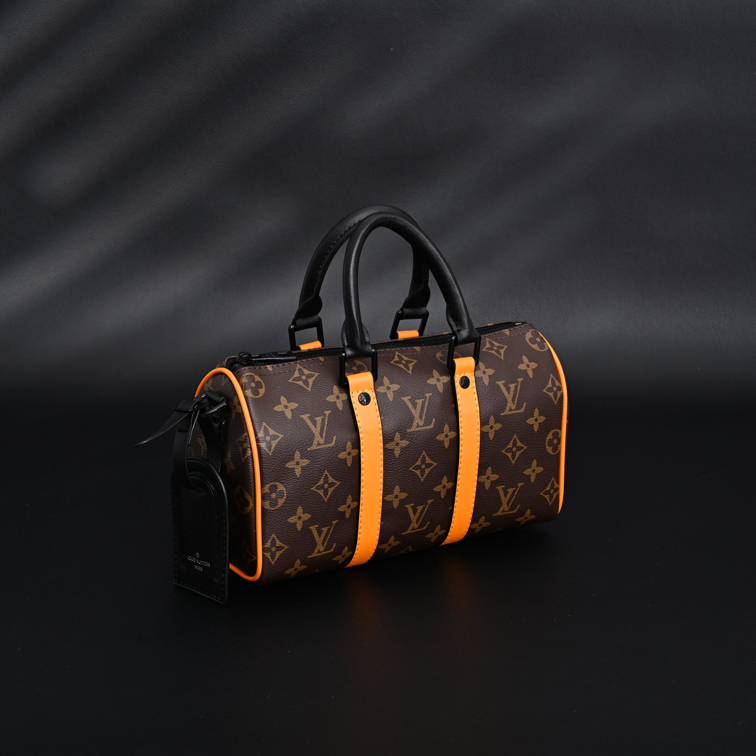 Louis Vuitton Keepall Bandoulière 50 – Monogram Canvas with Neon Orange Trim - Image 2
