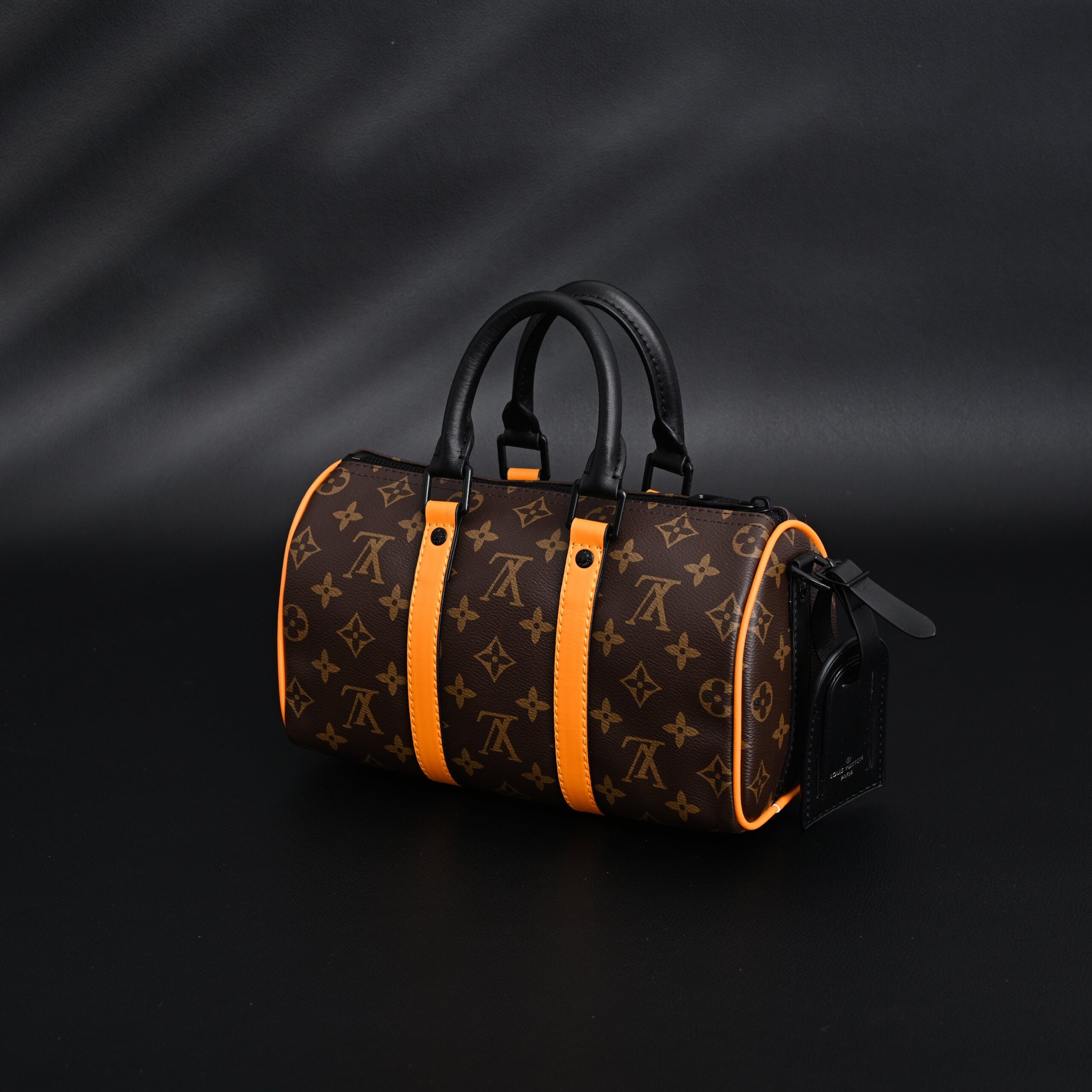 Louis Vuitton Keepall Bandoulière 50 – Monogram Canvas with Neon Orange Trim - Image 5