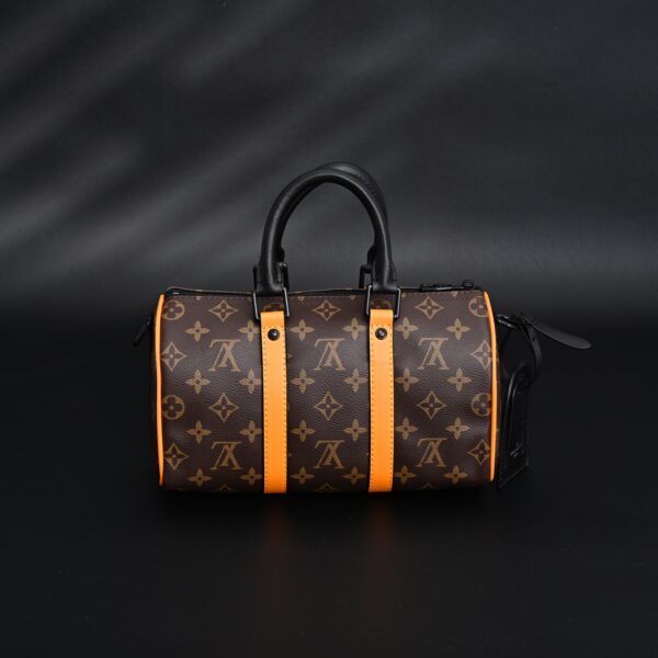 Louis Vuitton Keepall Bandoulière 50 – Monogram Canvas with Neon Orange Trim