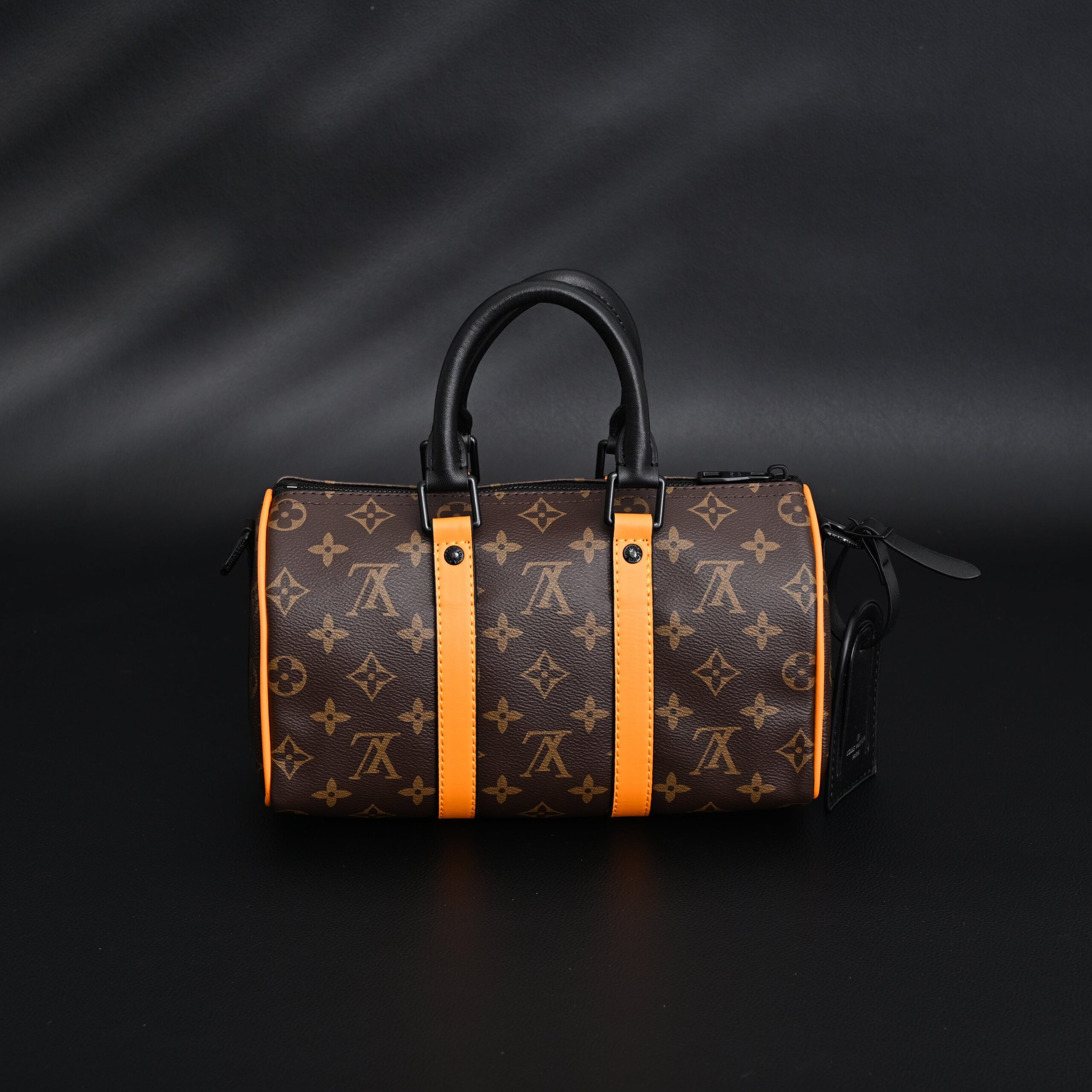 Louis Vuitton Keepall Bandoulière 50 – Monogram Canvas with Neon Orange Trim - Image 6
