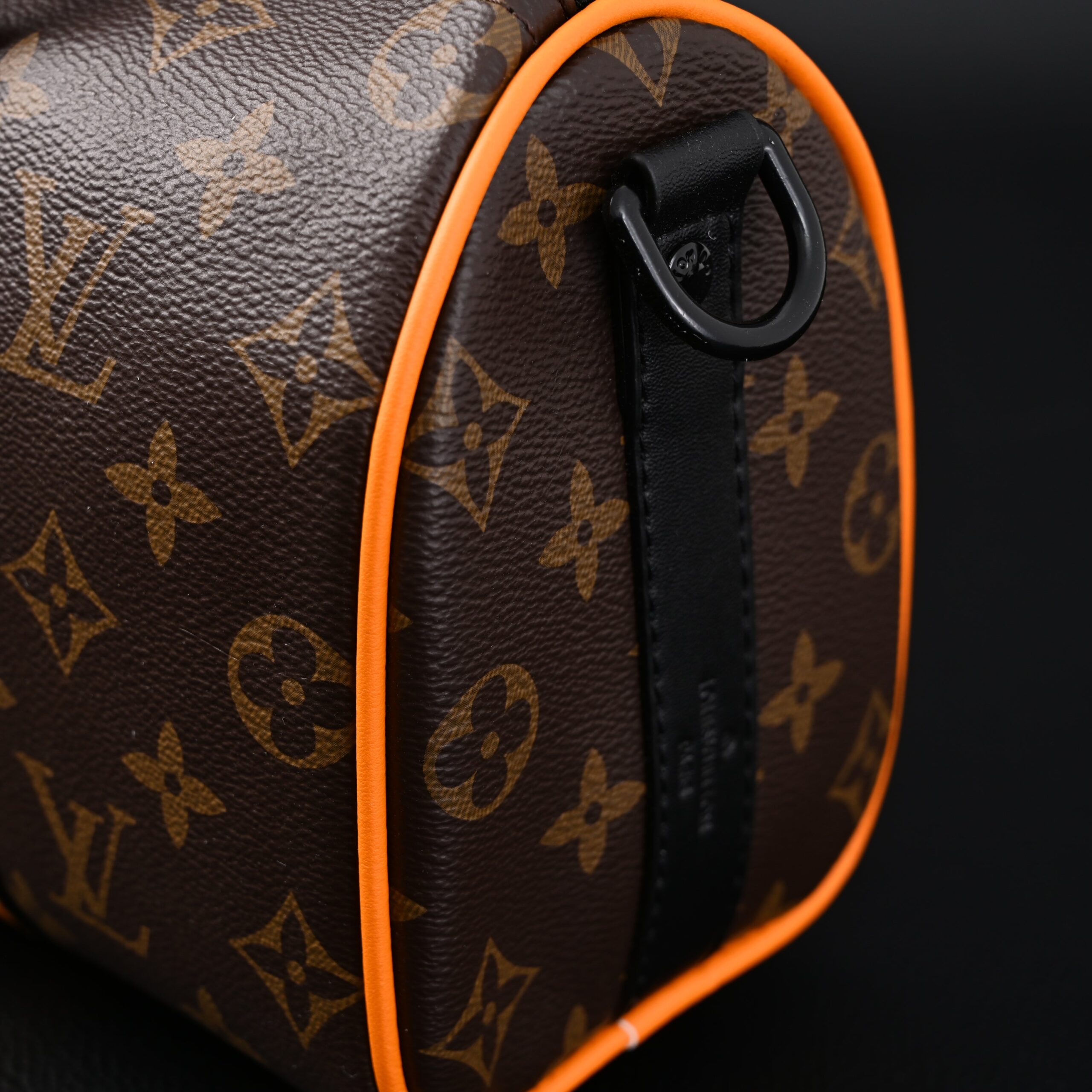 Louis Vuitton Keepall Bandoulière 50 – Monogram Canvas with Neon Orange Trim - Image 10