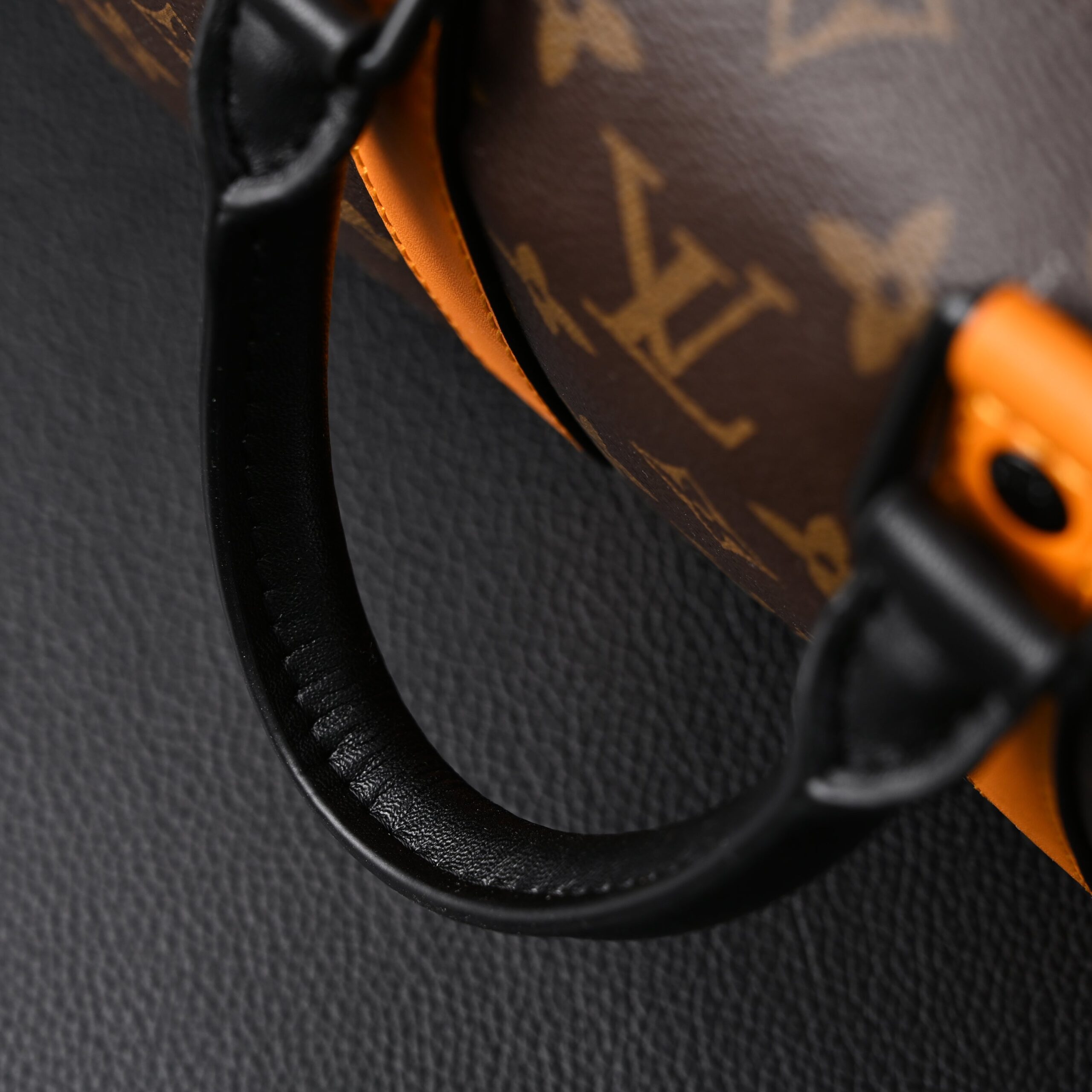 Louis Vuitton Keepall Bandoulière 50 – Monogram Canvas with Neon Orange Trim - Image 12