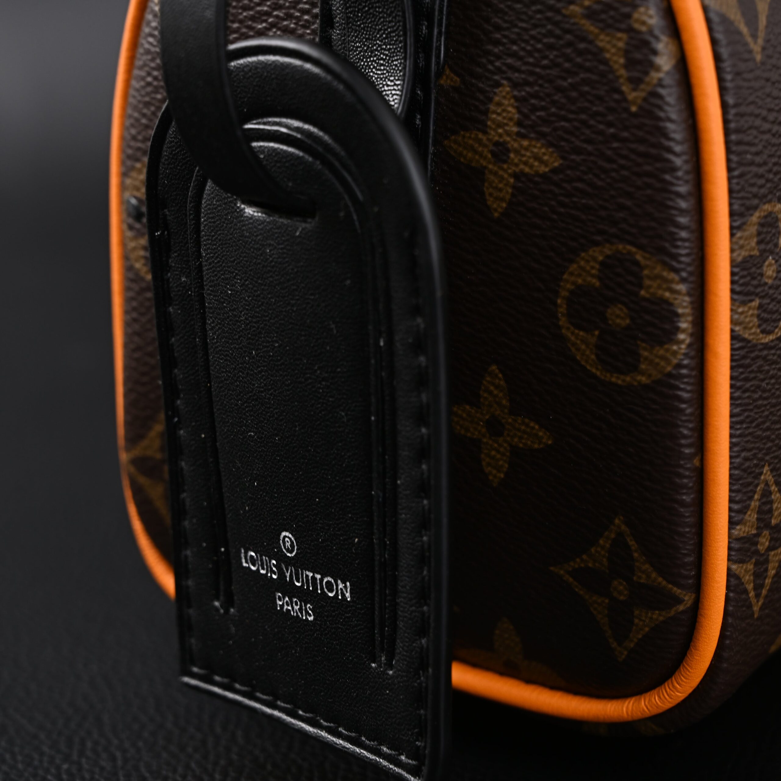Louis Vuitton Keepall Bandoulière 50 – Monogram Canvas with Neon Orange Trim - Image 13