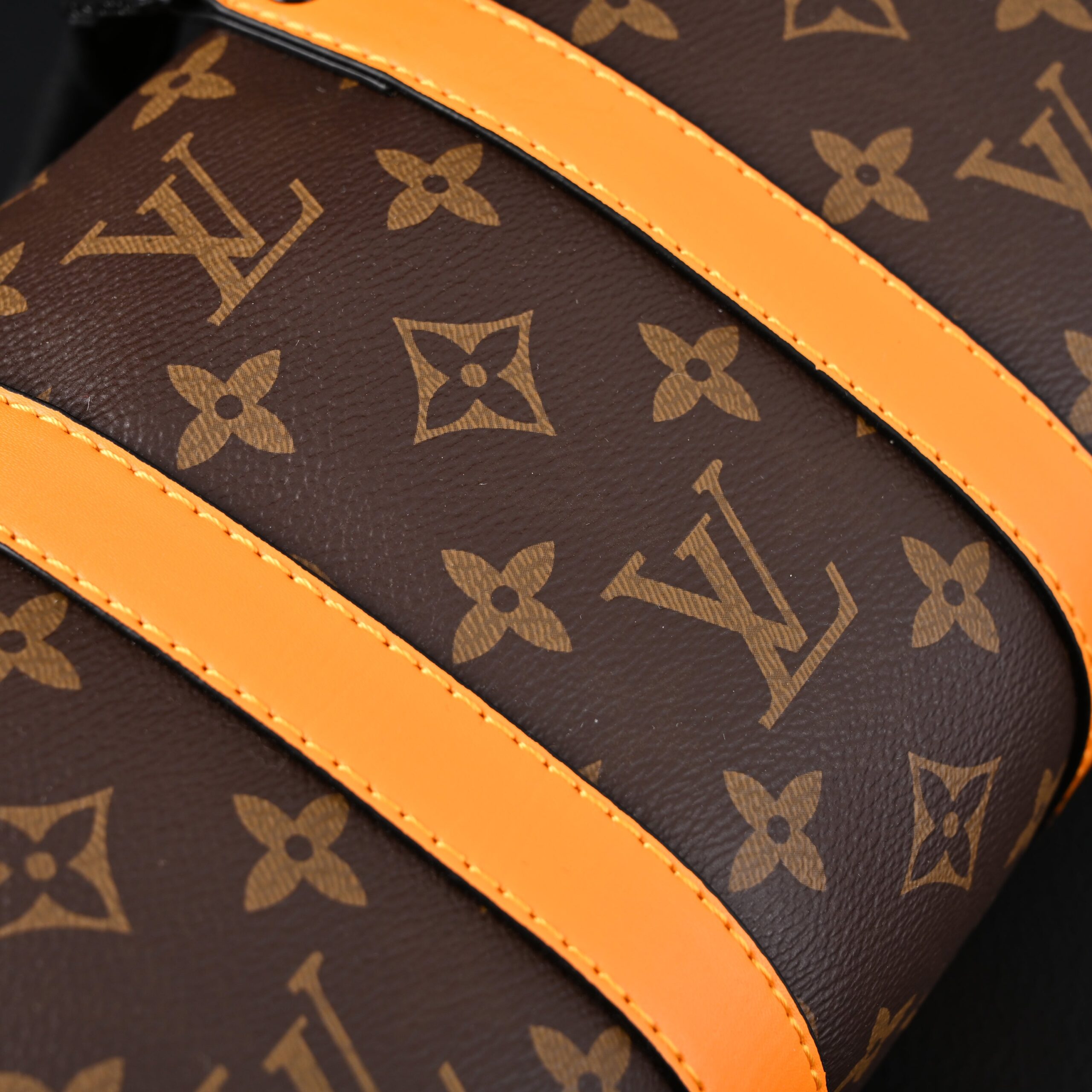 Louis Vuitton Keepall Bandoulière 50 – Monogram Canvas with Neon Orange Trim - Image 17