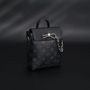 Louis Vuitton Soft Trunk Messenger – Monogram Eclipse Canvas with Silver Chain - Image 2
