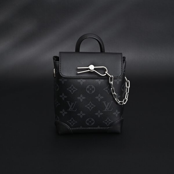 Louis Vuitton Soft Trunk Messenger – Monogram Eclipse Canvas with Silver Chain