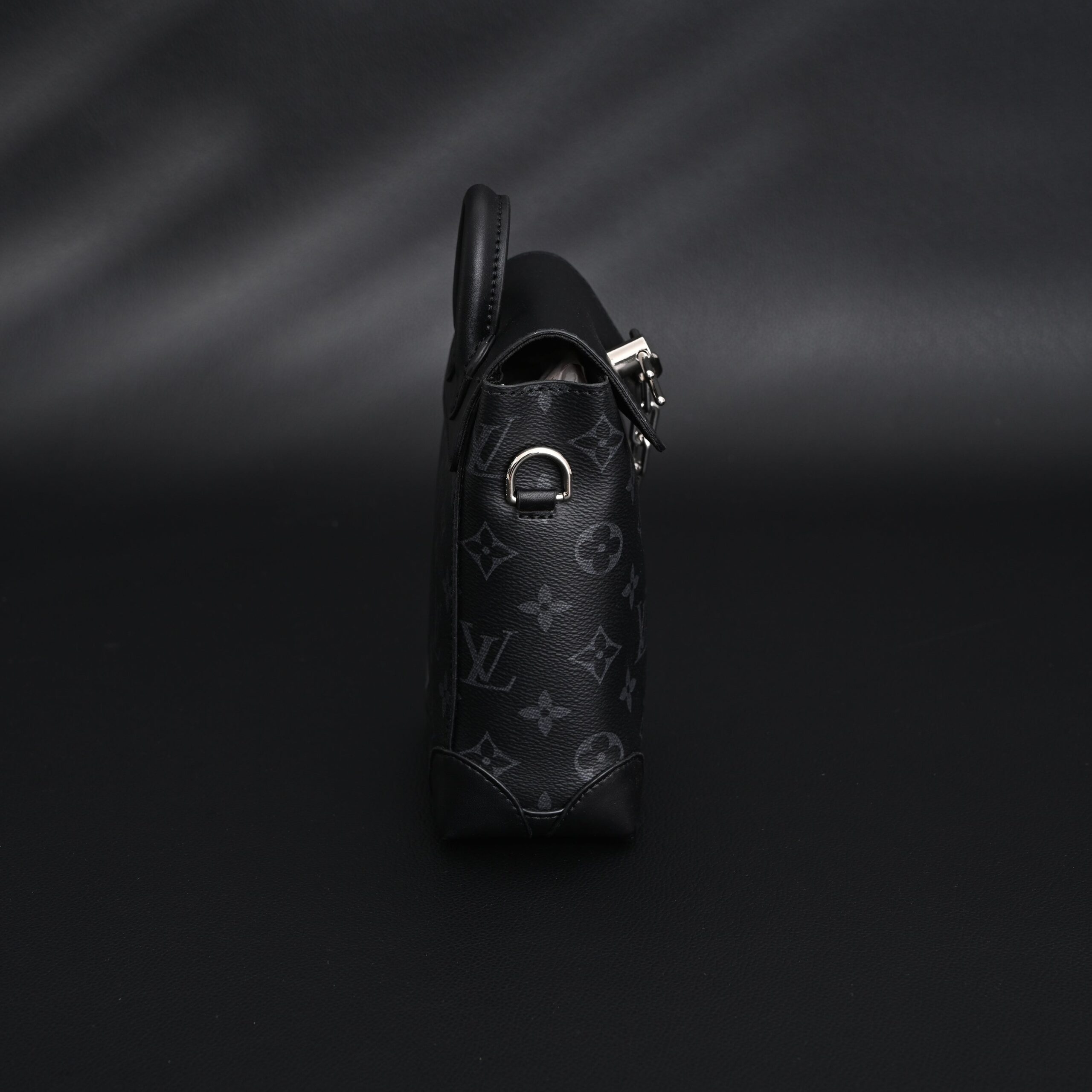 Louis Vuitton Soft Trunk Messenger – Monogram Eclipse Canvas with Silver Chain - Image 4