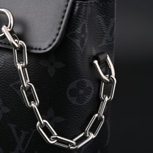 Louis Vuitton Soft Trunk Messenger – Monogram Eclipse Canvas with Silver Chain - Image 9