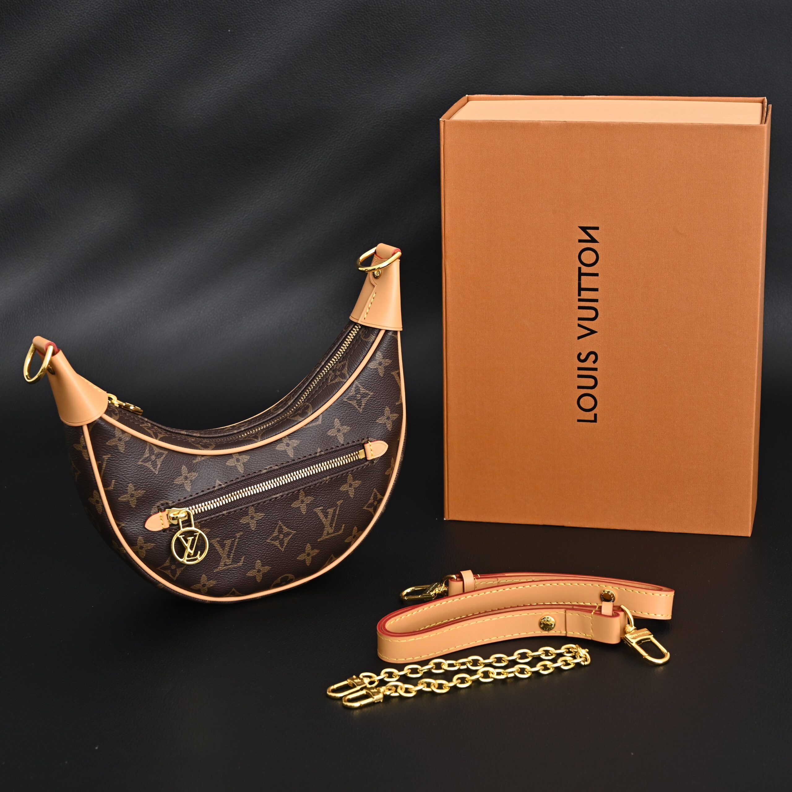 Louis Vuitton Loop Bag – Monogram Canvas with Gold Chain - Image 1