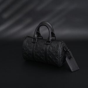 Louis Vuitton Keepall Bandoulière 50 – Monogram Shadow Black Leather - Image 5