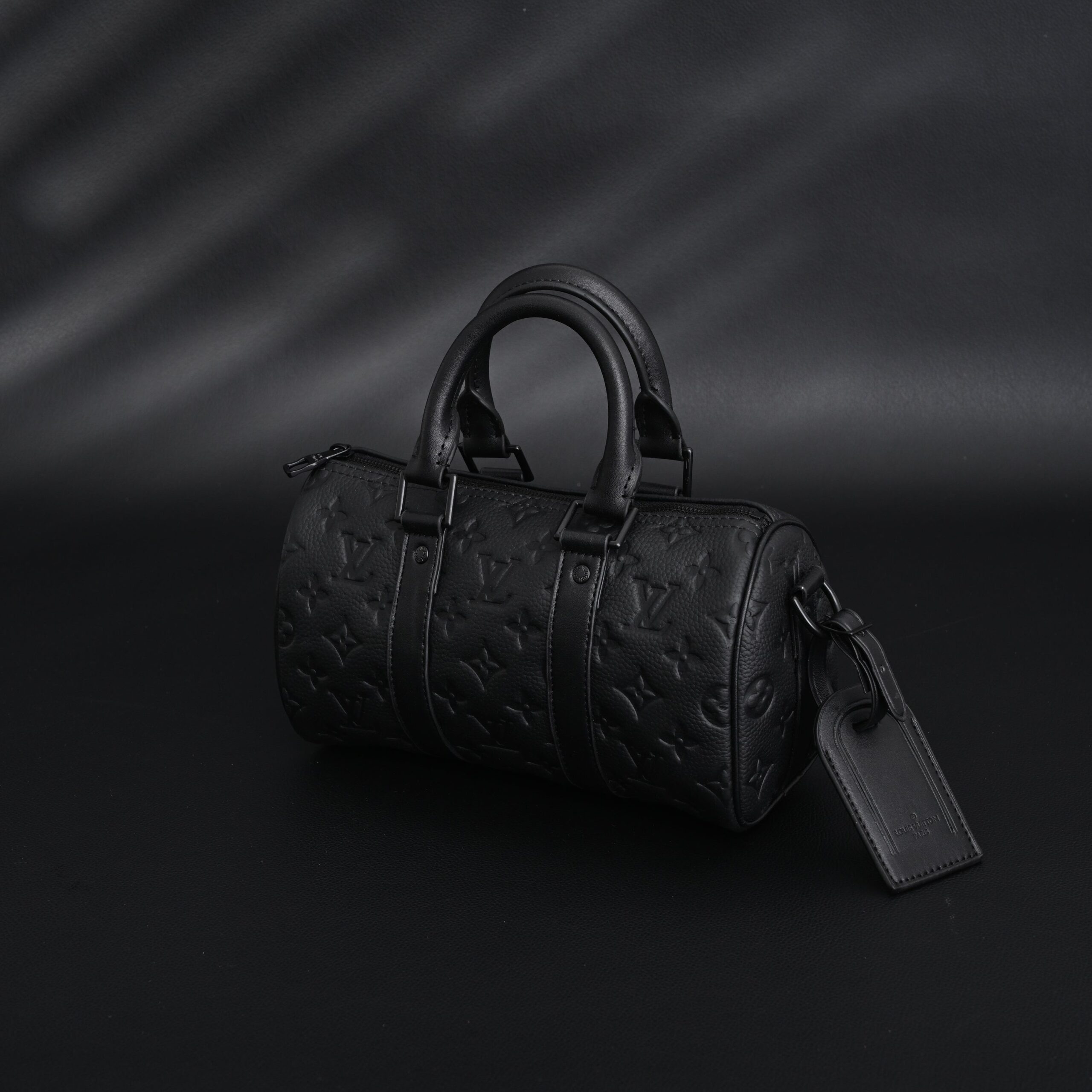 Louis Vuitton Keepall Bandoulière 50 – Monogram Shadow Black Leather - Image 5