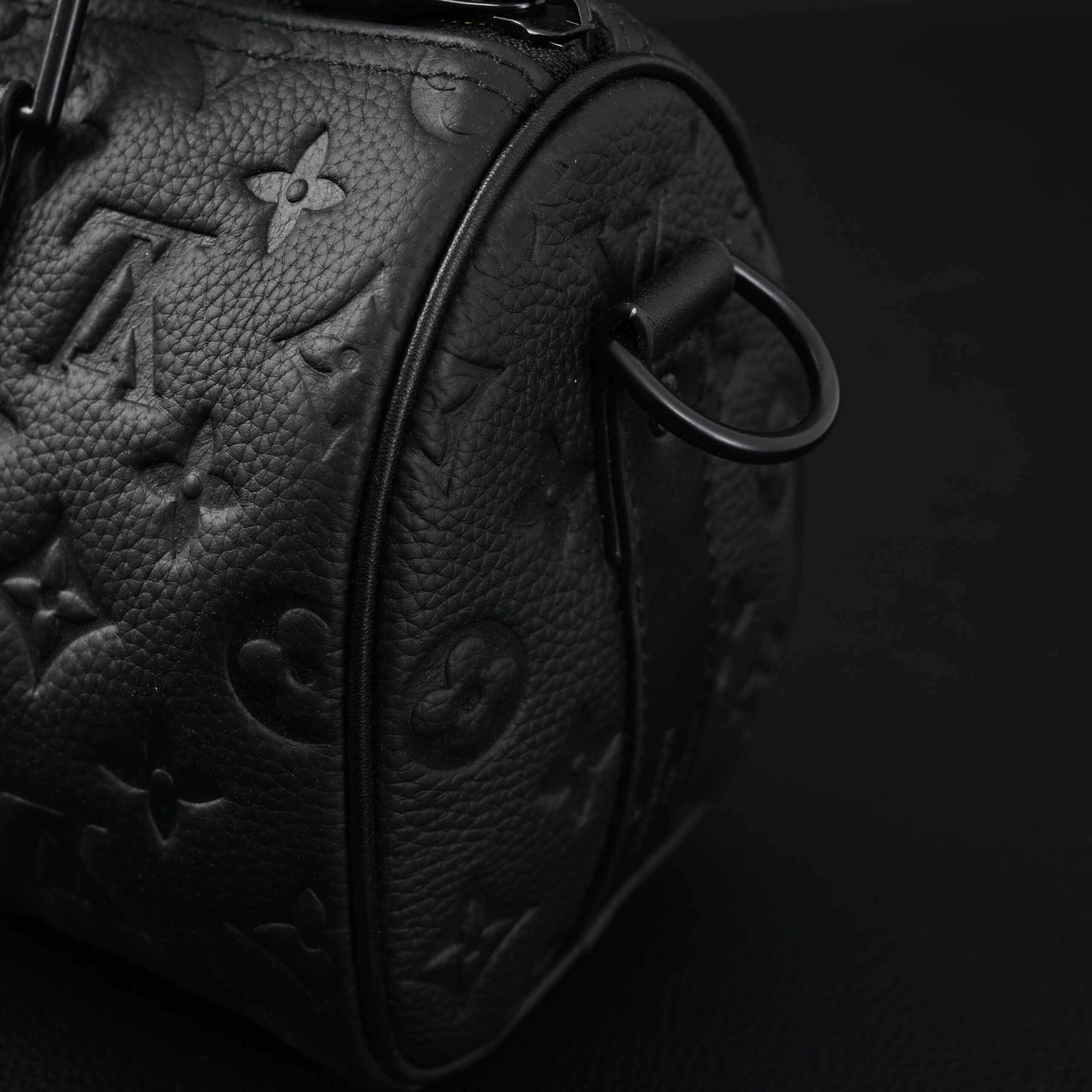 Louis Vuitton Keepall Bandoulière 50 – Monogram Shadow Black Leather - Image 9