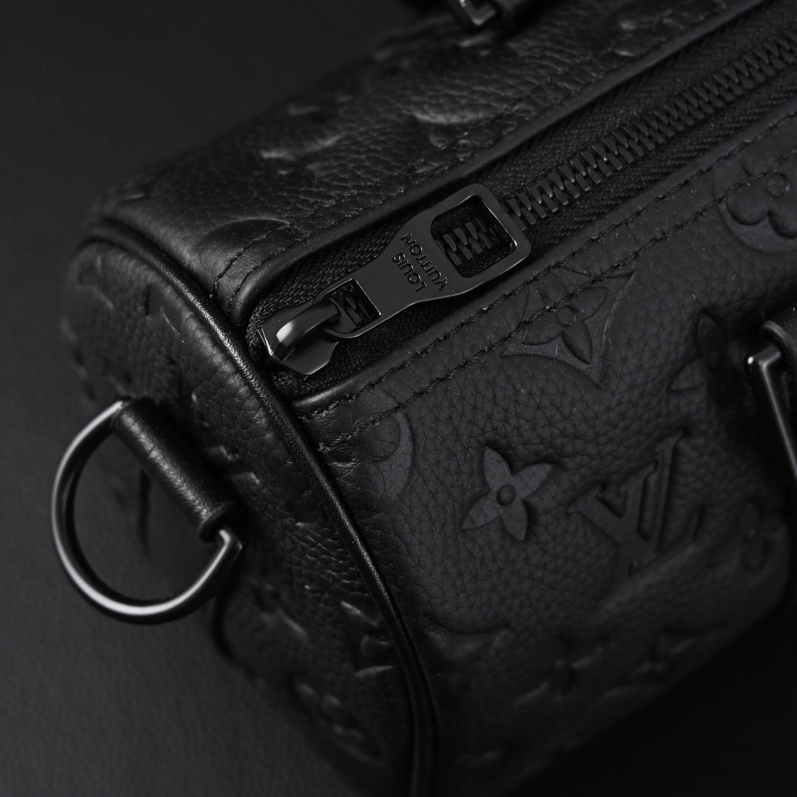 Louis Vuitton Keepall Bandoulière 50 – Monogram Shadow Black Leather - Image 12