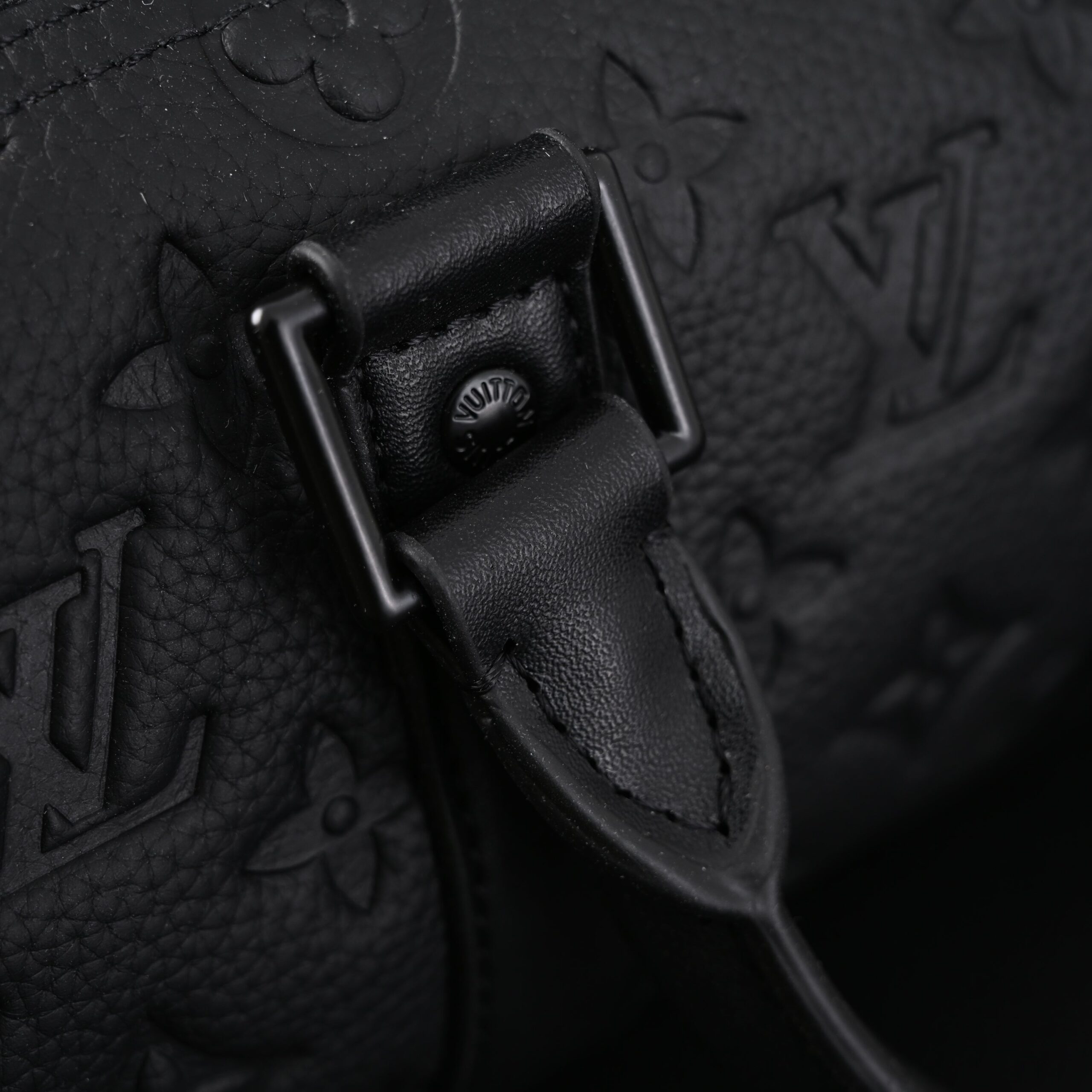 Louis Vuitton Keepall Bandoulière 50 – Monogram Shadow Black Leather - Image 13
