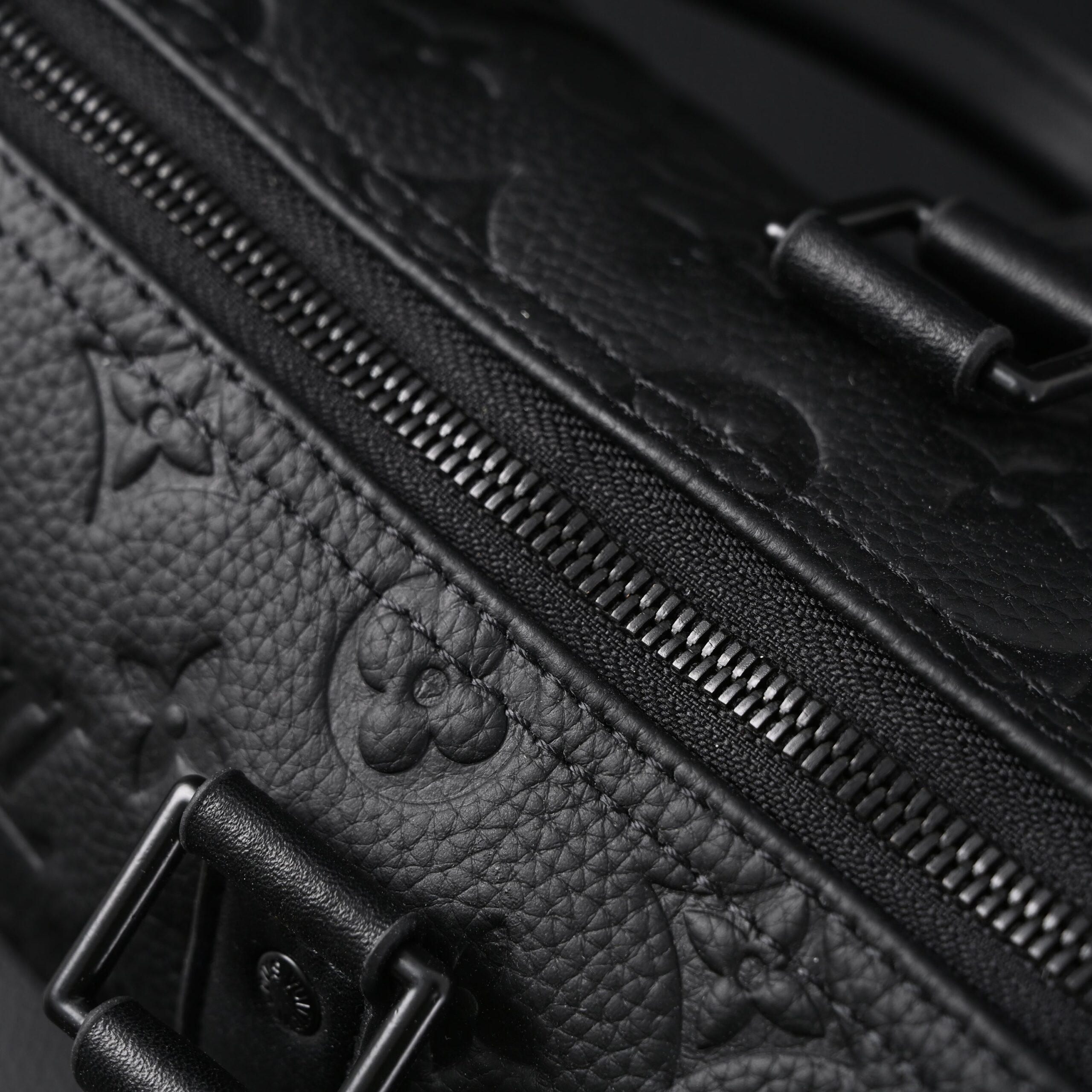 Louis Vuitton Keepall Bandoulière 50 – Monogram Shadow Black Leather - Image 14