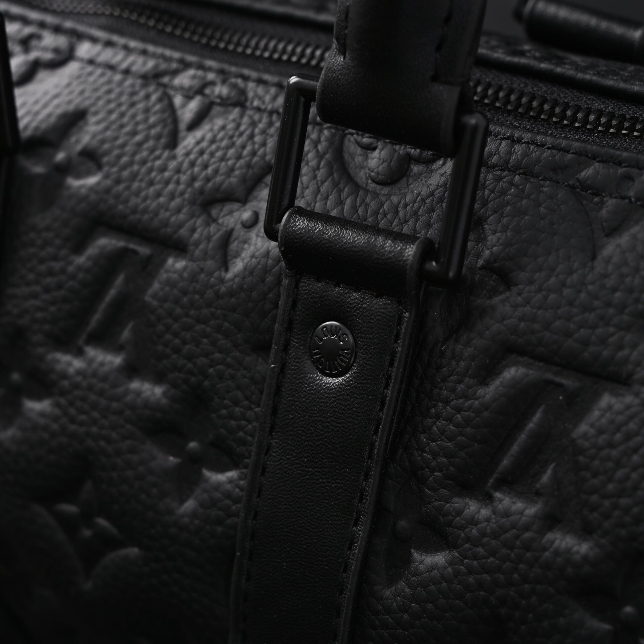 Louis Vuitton Keepall Bandoulière 50 – Monogram Shadow Black Leather - Image 17