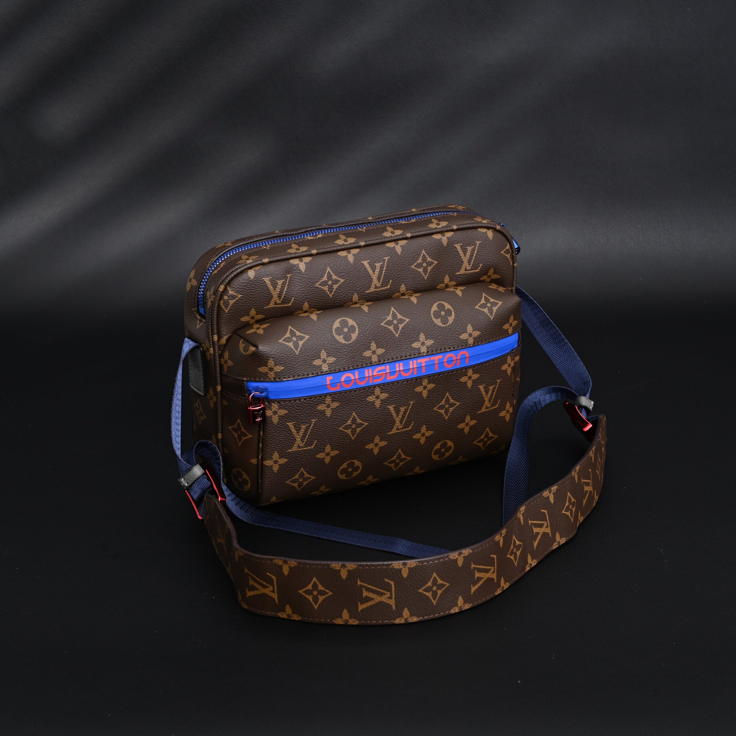 Louis Vuitton Trio Messenger Bag – Monogram Canvas with Blue Strap - Image 2