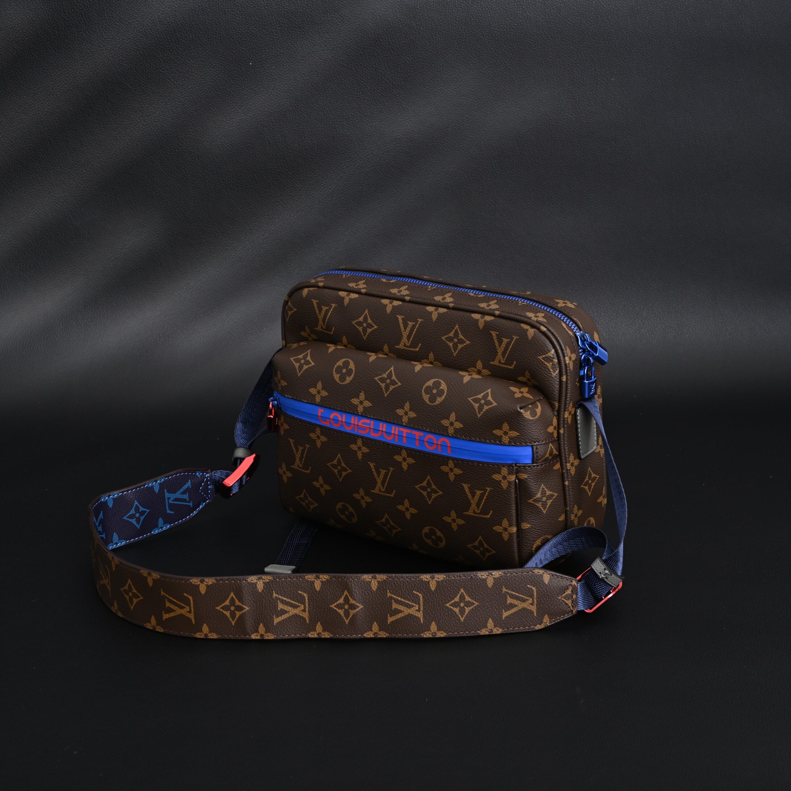Louis Vuitton Trio Messenger Bag – Monogram Canvas with Blue Strap - Image 7