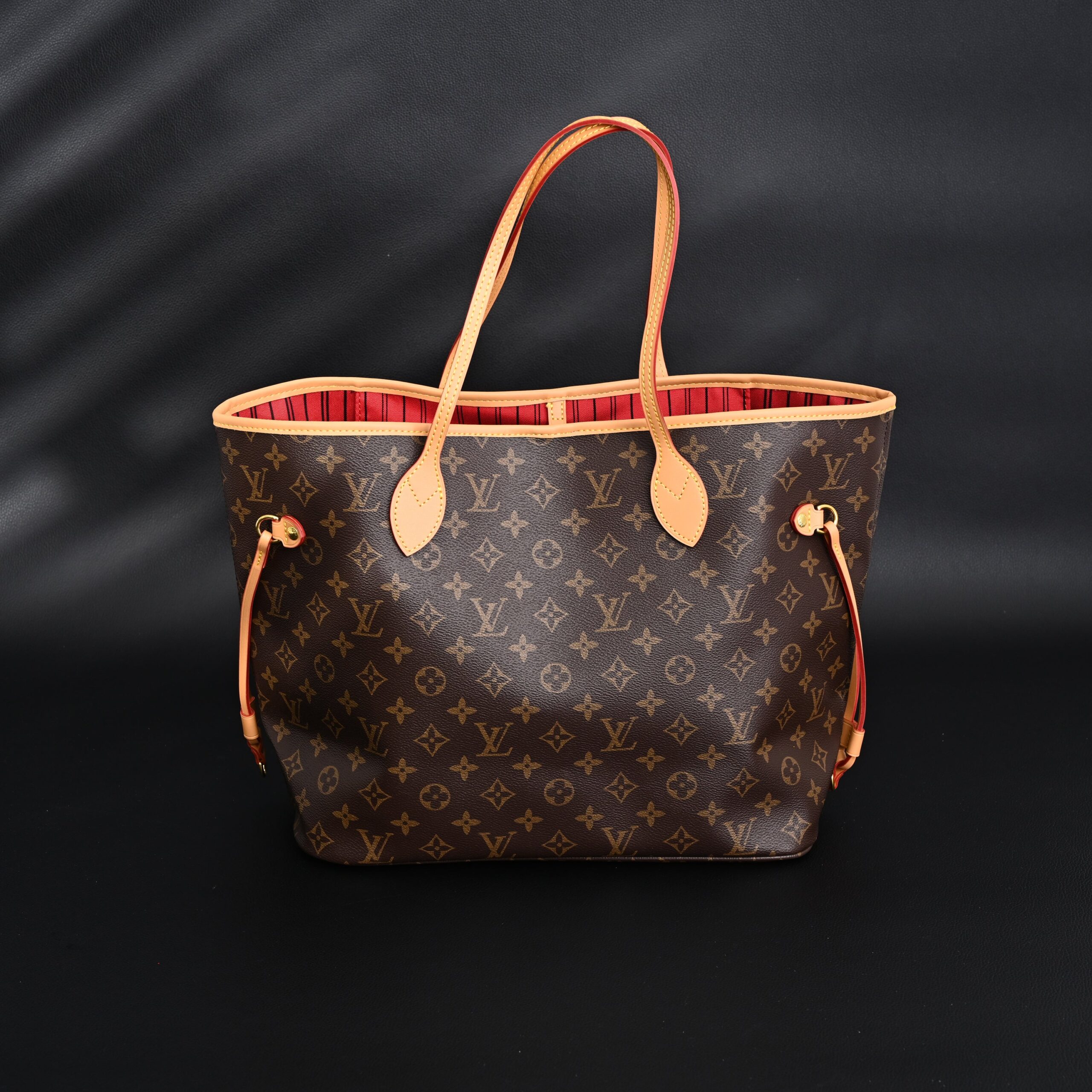 Louis Vuitton Neverfull MM Tote Bag – Monogram Canvas with Red Interior - Image 6