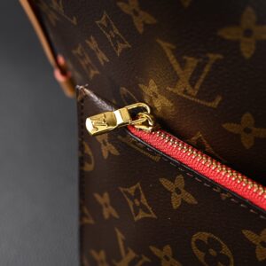 Louis Vuitton Neverfull MM Tote Bag – Monogram Canvas with Red Interior - Image 13