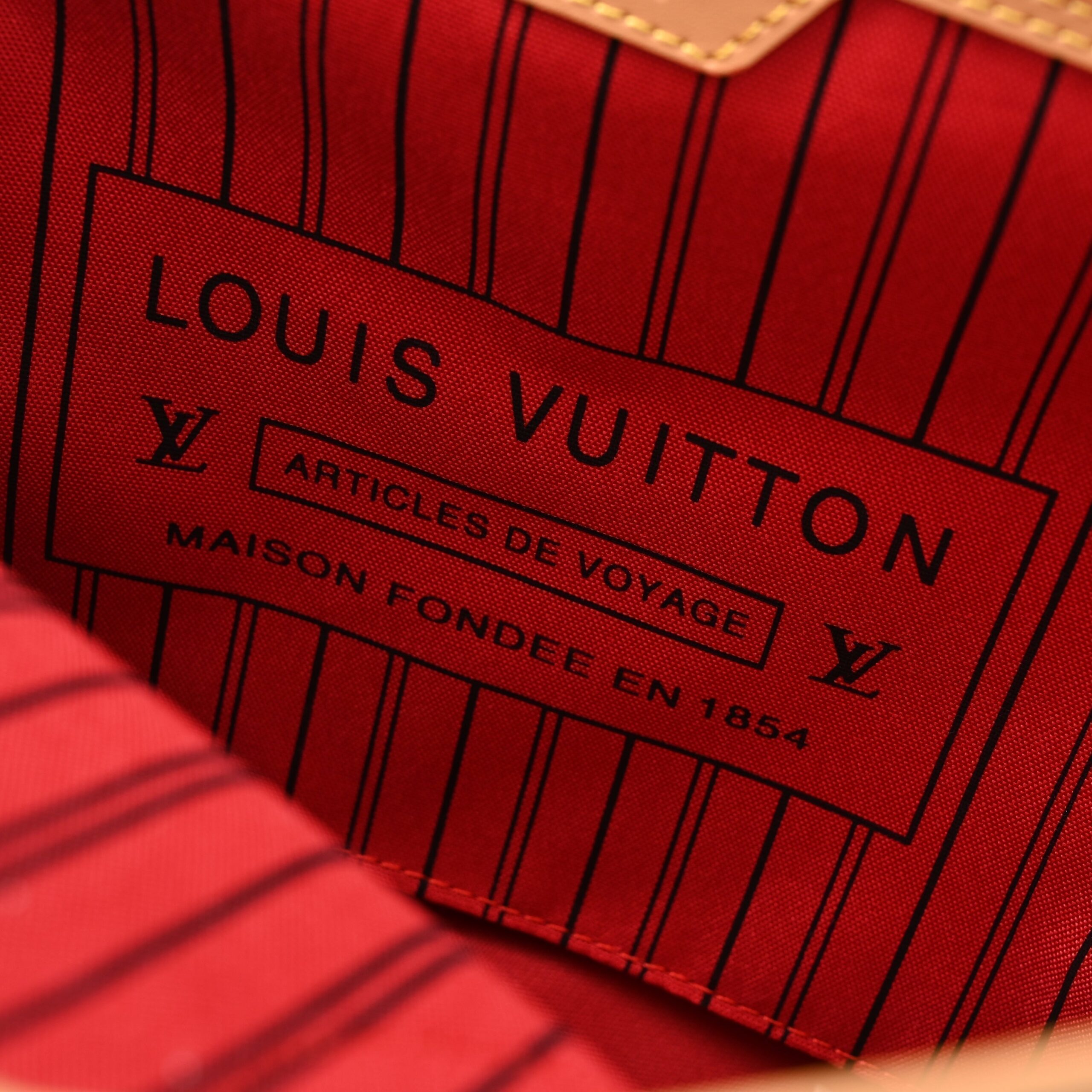 Louis Vuitton Neverfull MM Tote Bag – Monogram Canvas with Red Interior - Image 16