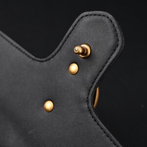 Gucci GG Marmont Small Matelassé Shoulder Bag – Black Leather with Gold Hardware - Image 15