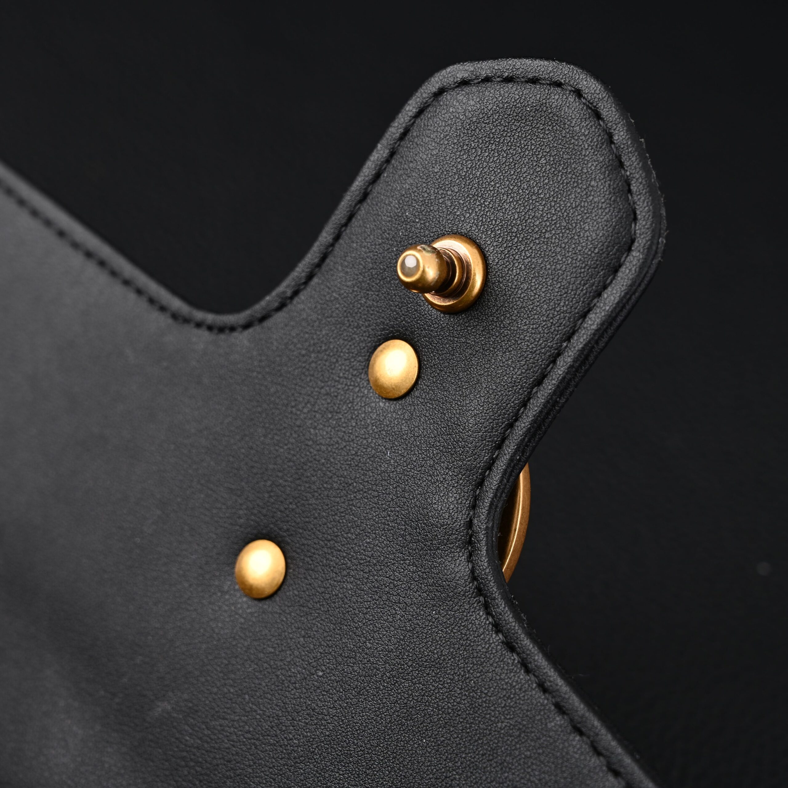 Gucci GG Marmont Small Matelassé Shoulder Bag – Black Leather with Gold Hardware - Image 15