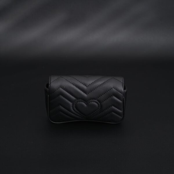 Gucci GG Marmont Matelassé Mini Shoulder Bag – Black Leather with Gold Chain
