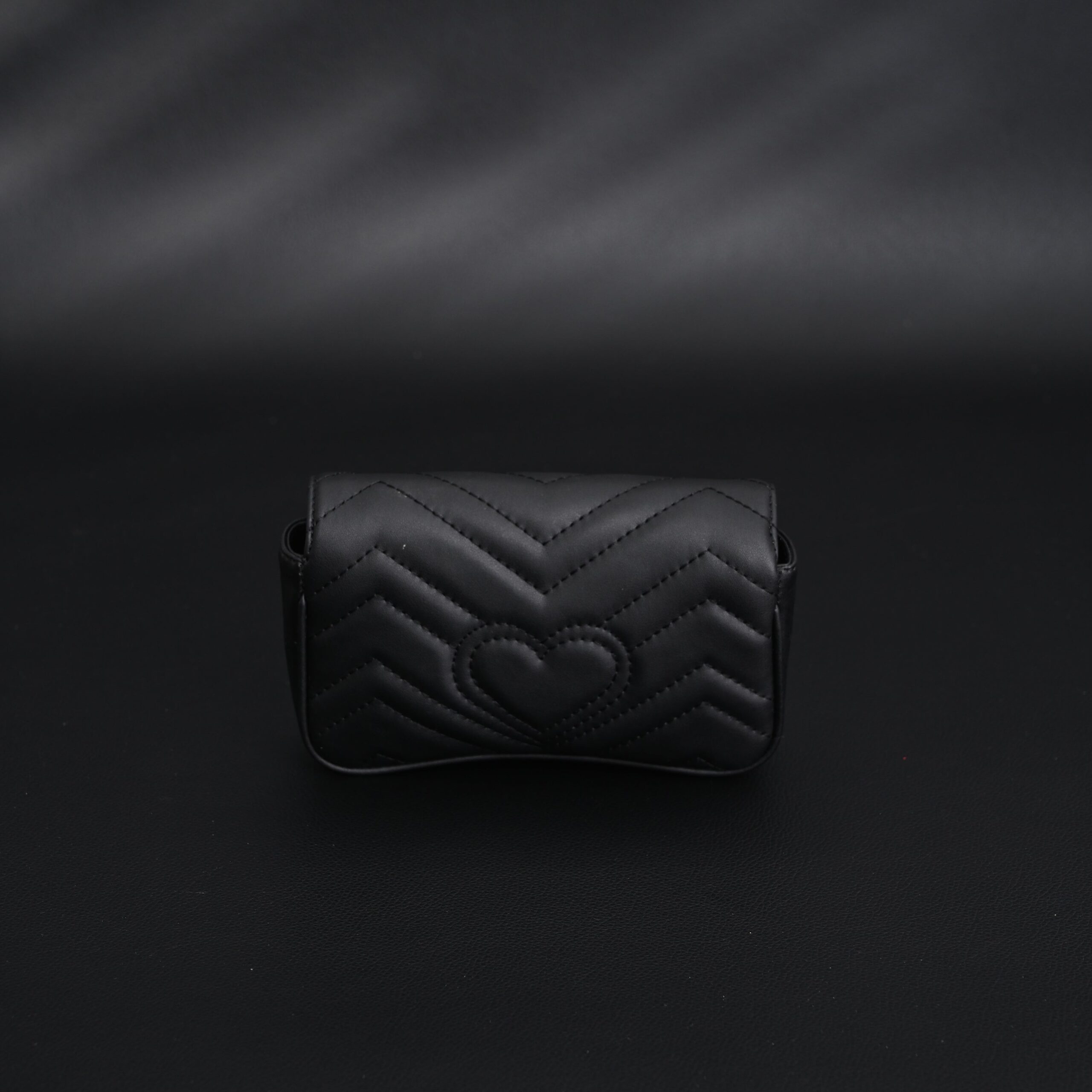 Gucci GG Marmont Matelassé Mini Shoulder Bag – Black Leather with Gold Chain - Image 5