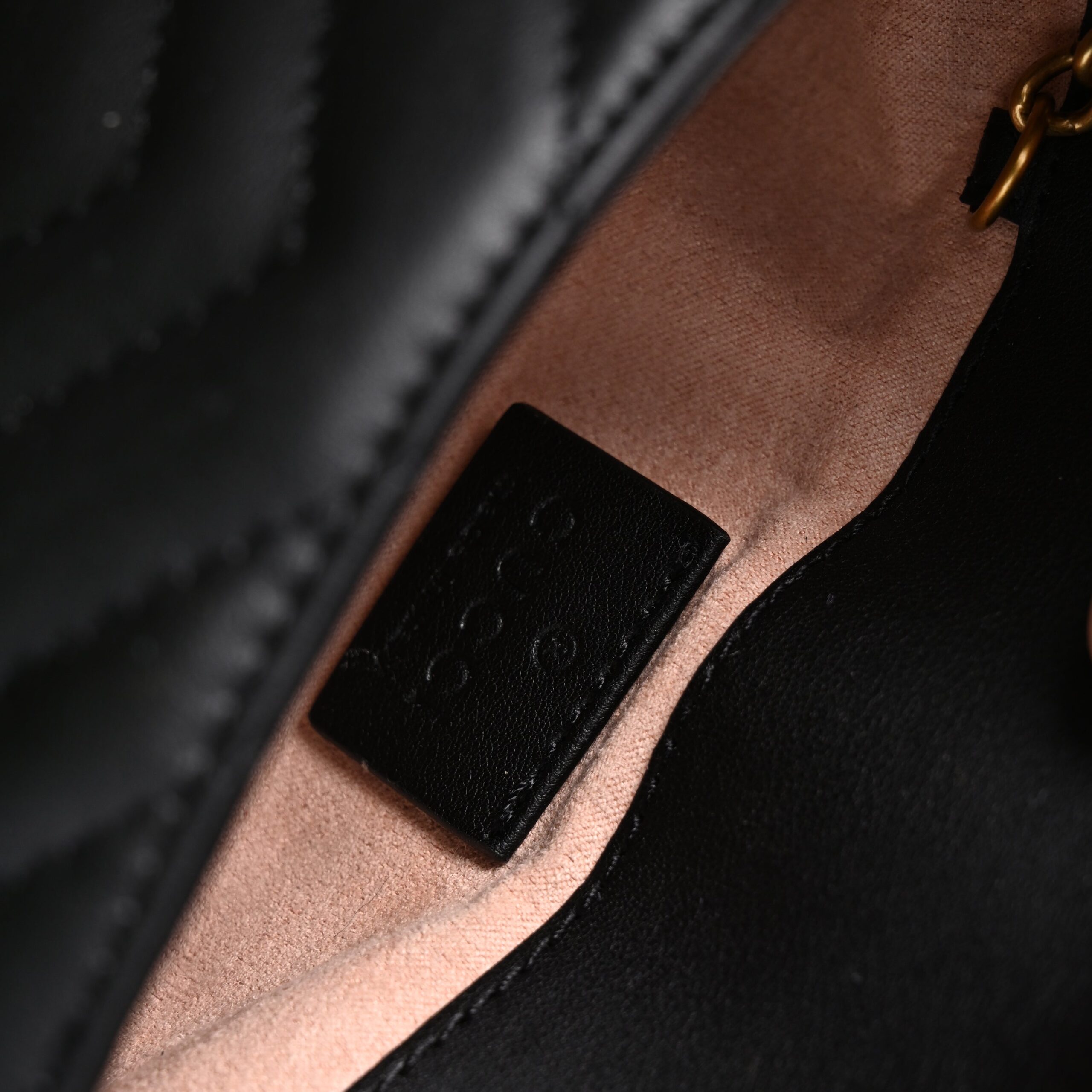 Gucci GG Marmont Matelassé Mini Shoulder Bag – Black Leather with Gold Chain - Image 16