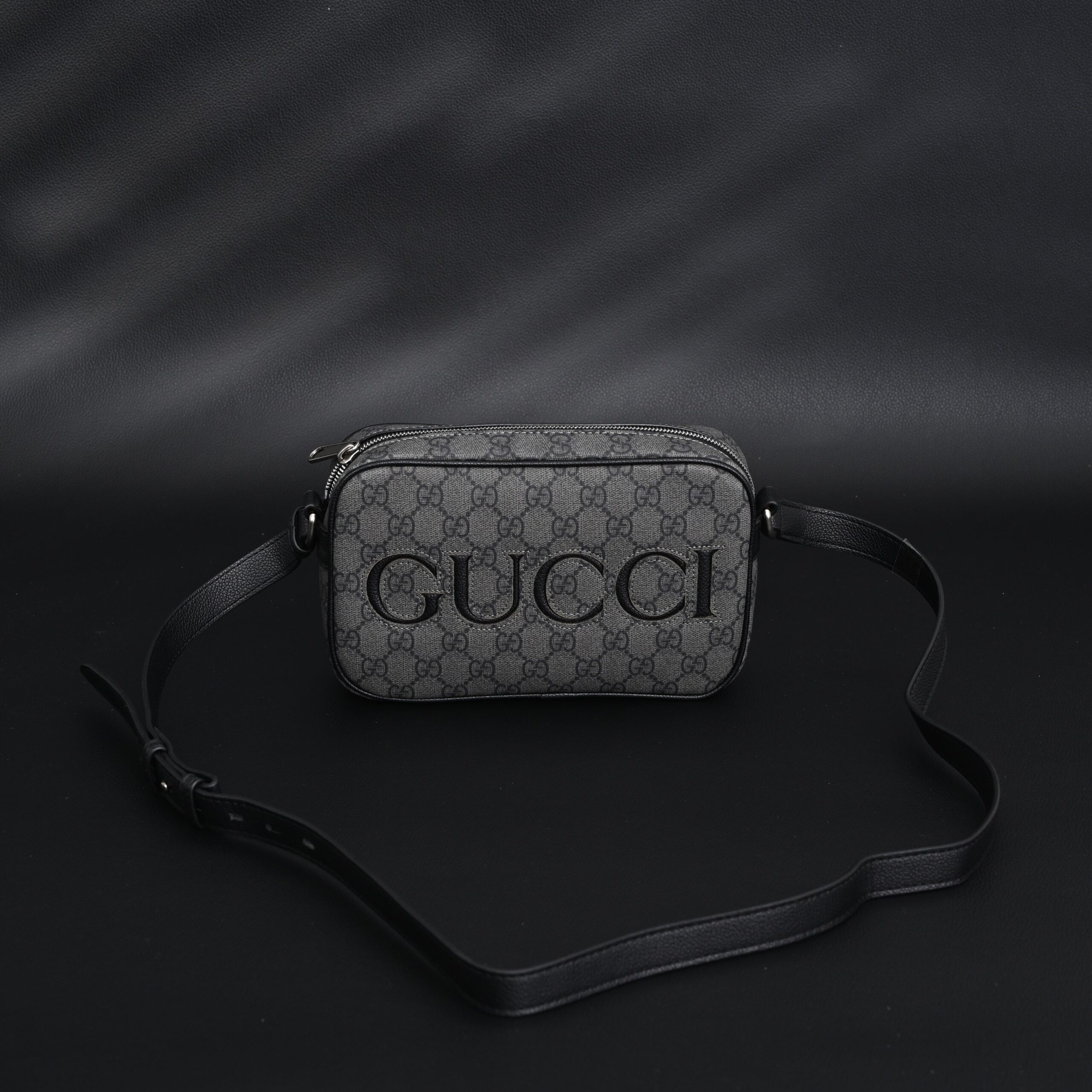 Gucci Ophidia GG Supreme Belt Bag – Black/Grey Monogram - Image 2