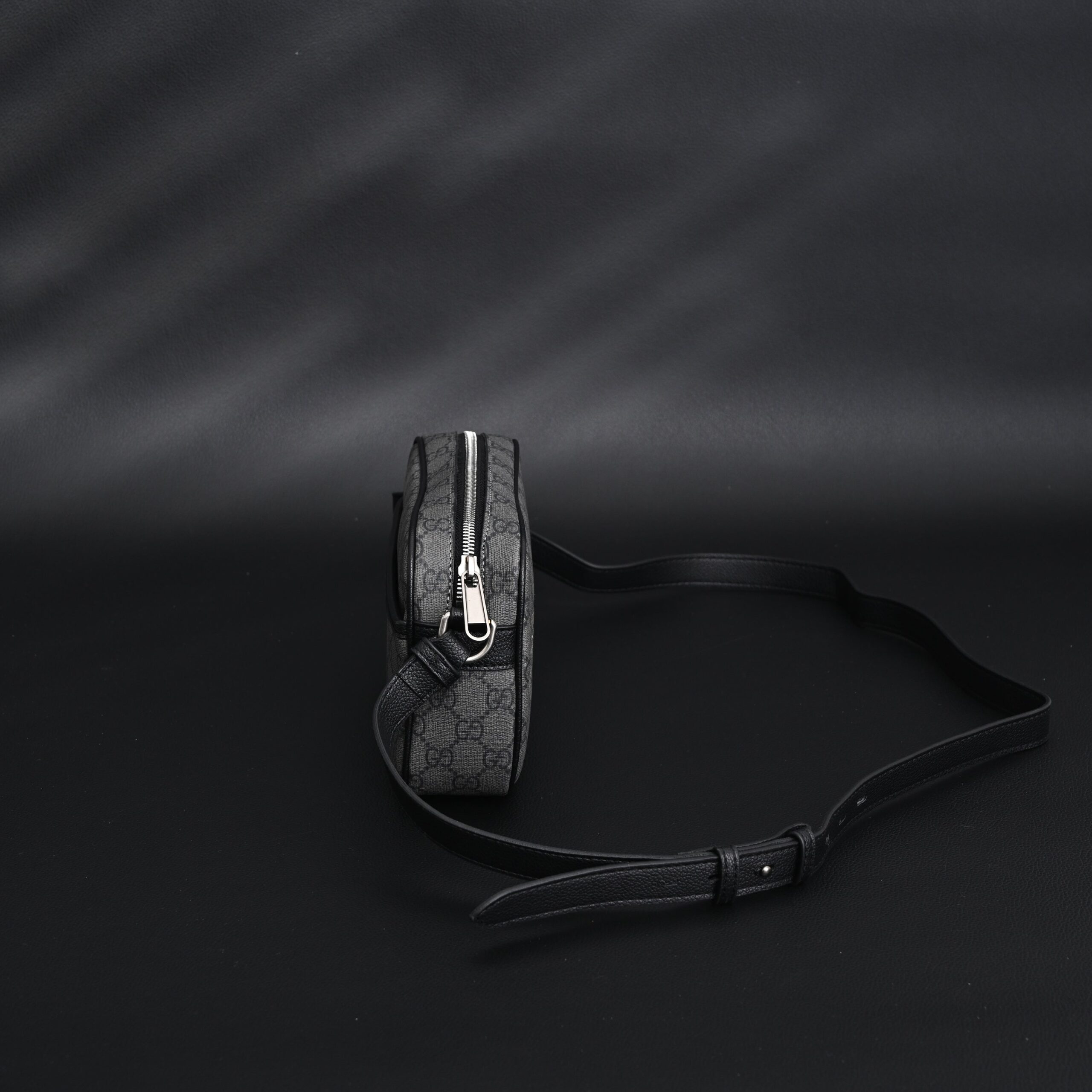 Gucci Ophidia GG Supreme Belt Bag – Black/Grey Monogram - Image 3