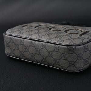 Gucci Ophidia GG Supreme Belt Bag – Black/Grey Monogram - Image 7