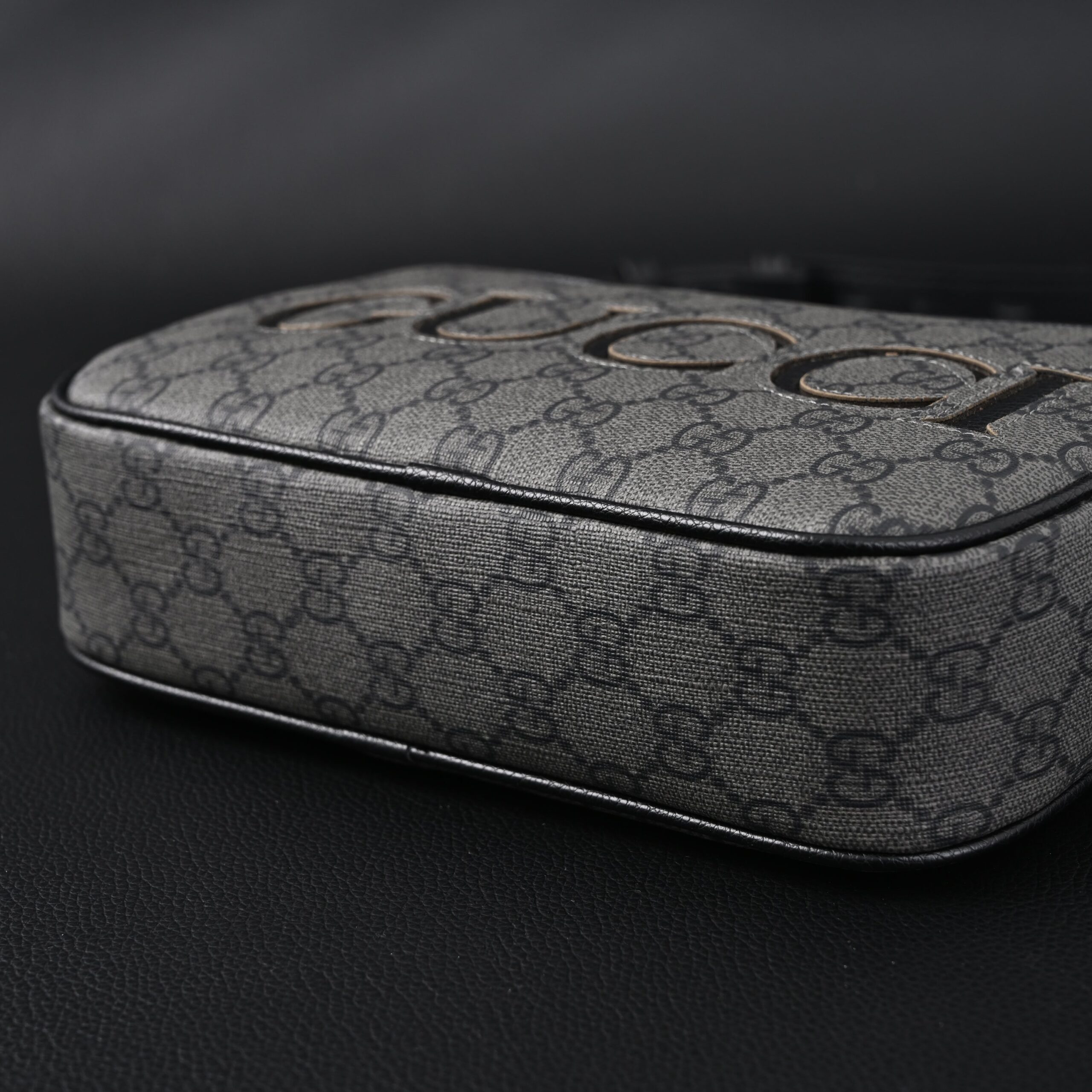 Gucci Ophidia GG Supreme Belt Bag – Black/Grey Monogram - Image 7