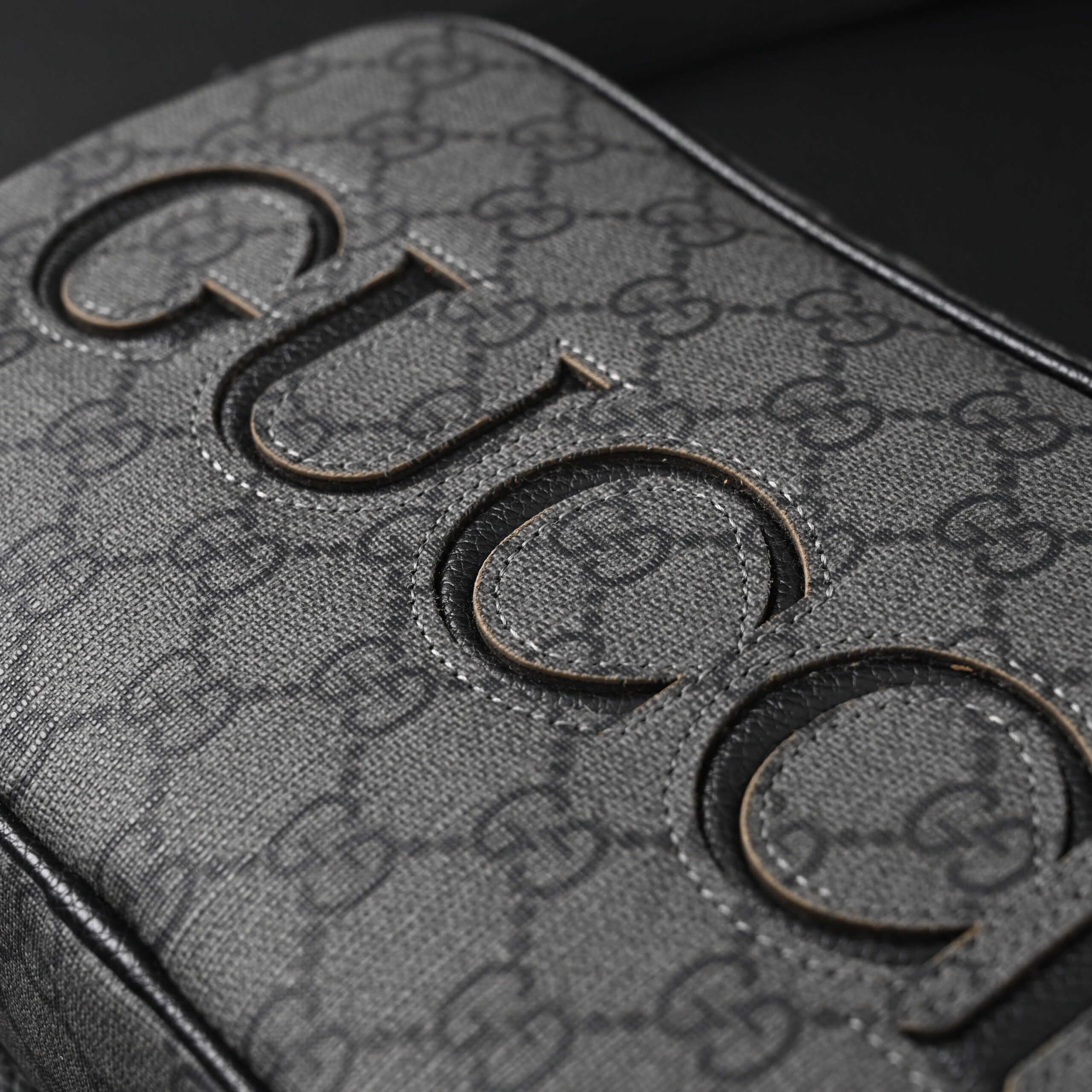 Gucci Ophidia GG Supreme Belt Bag – Black/Grey Monogram - Image 8