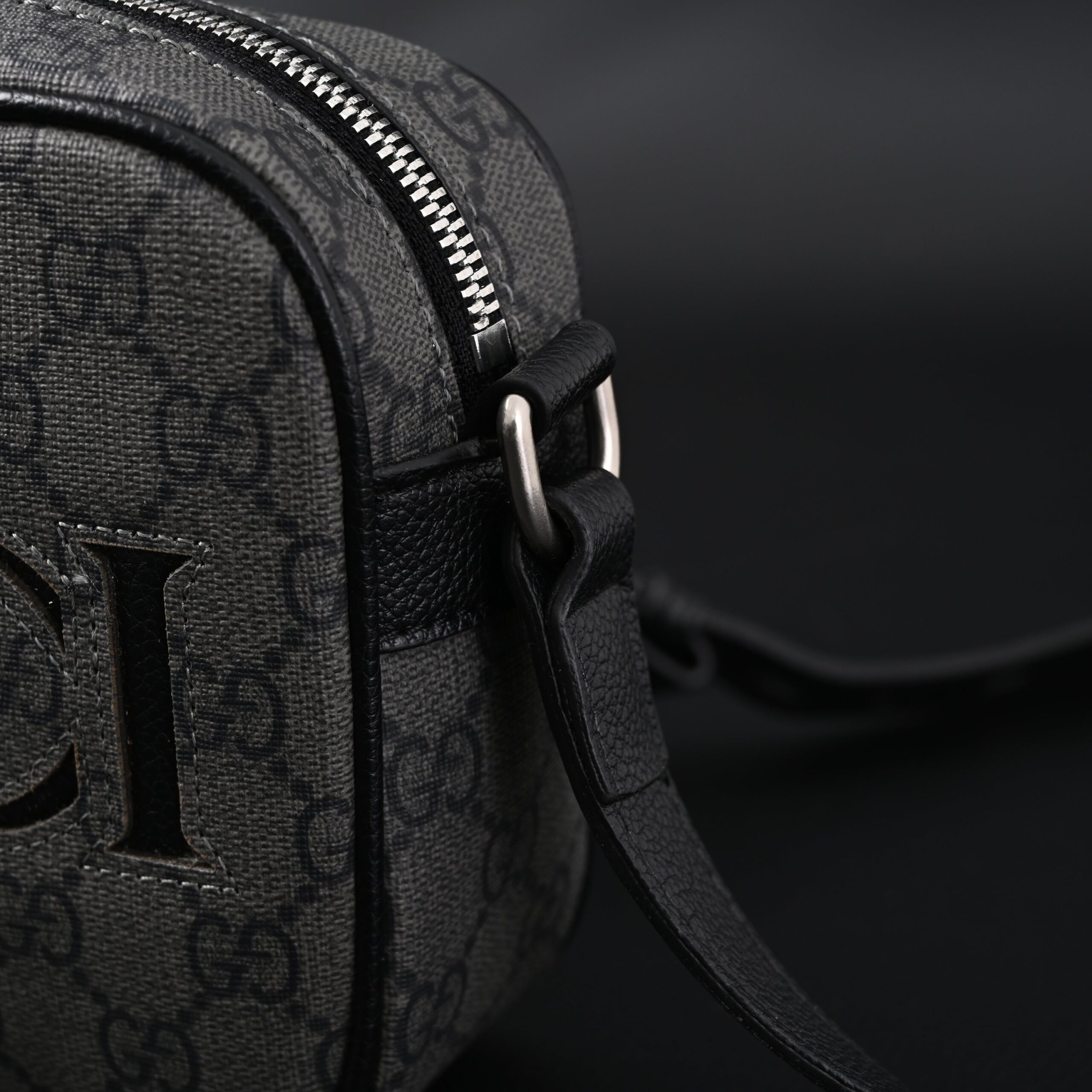 Gucci Ophidia GG Supreme Belt Bag – Black/Grey Monogram - Image 9