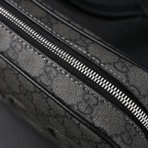 Gucci Ophidia GG Supreme Belt Bag – Black/Grey Monogram - Image 10