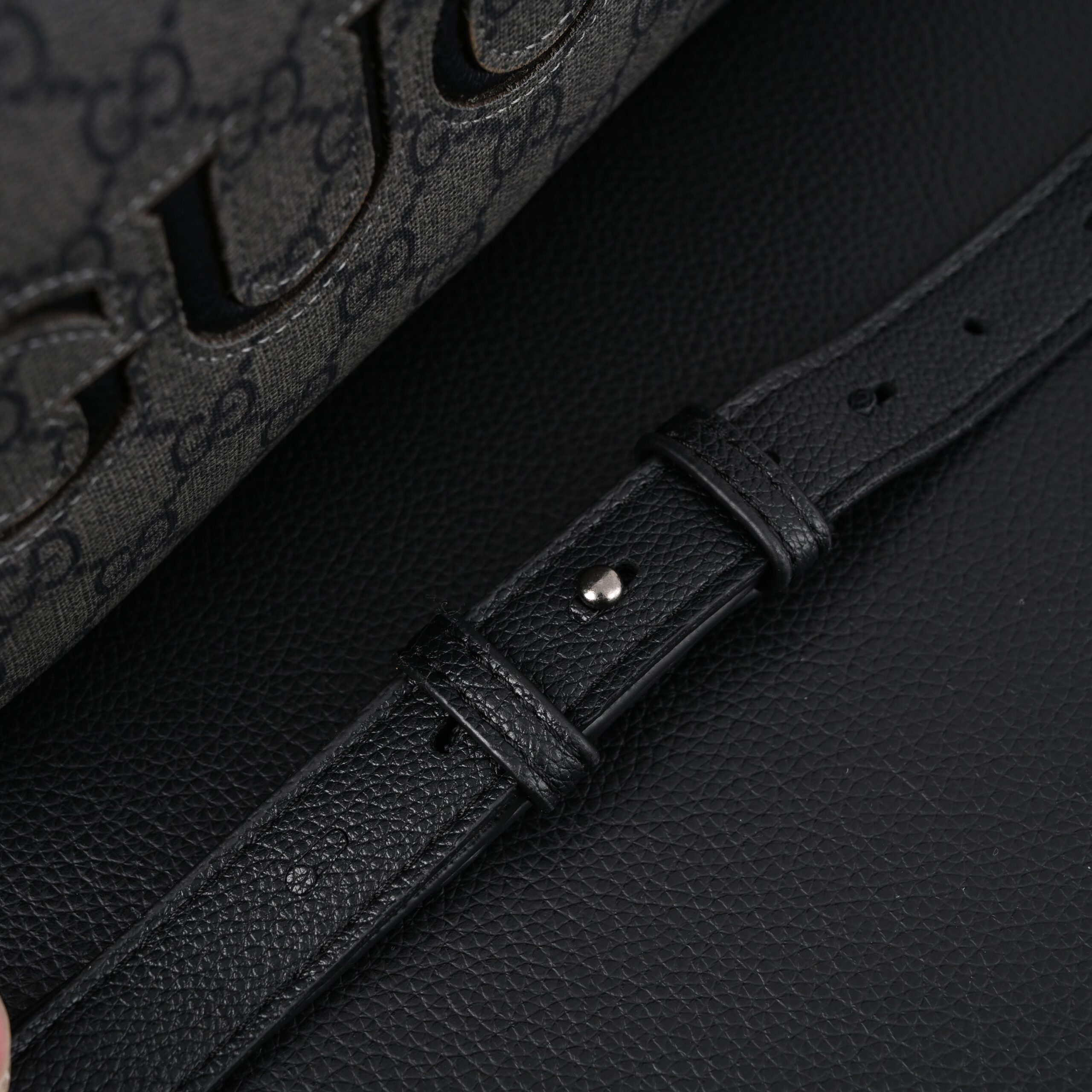 Gucci Ophidia GG Supreme Belt Bag – Black/Grey Monogram - Image 14