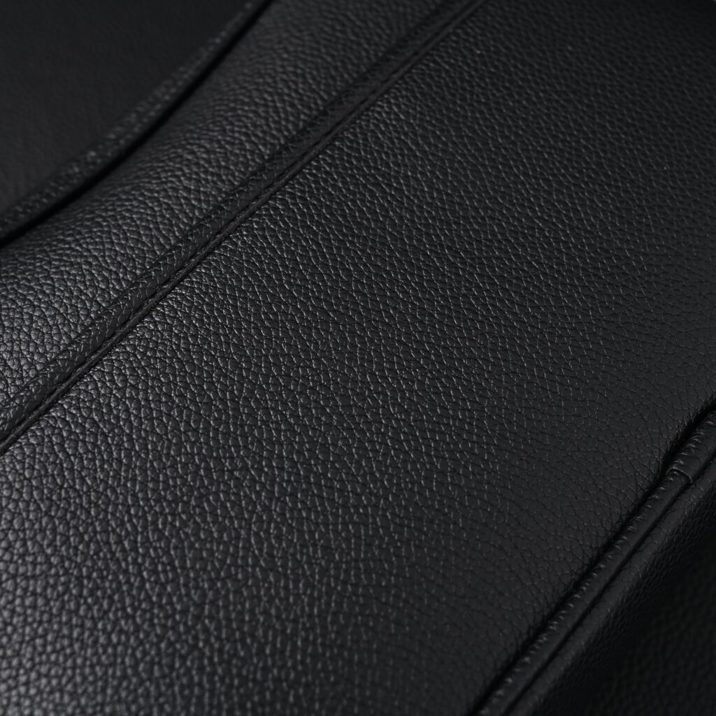 Gucci Black Leather Embossed Logo Belt Bag