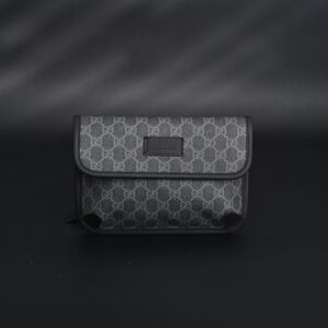 Gucci Ophidia GG Supreme Belt Bag – Black/Grey with Web Strap - Image 3